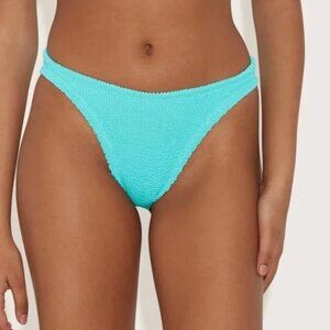Hunza G Bonnie Bikini bottom in Aqua blue one size stretchy teal